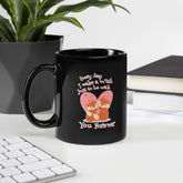 With You Forever Black Glossy Mug