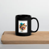 Violinist’s Velvety Vessel Black Mug