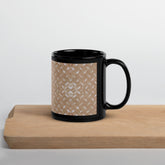 Black Satin Smooth Texture Black Glossy Mug