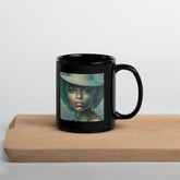 Urban Chic Beyond Style Black Glossy Mug with sleek urban design.