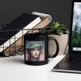 Urban Zen Beyond Style Black Glossy Mug with sleek zen design.