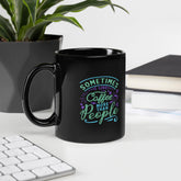 Sleek Typography Black Glossy Mug - Beyond T-shirts
