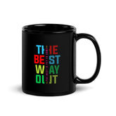 Elegant Typography Art Black Glossy Mug - Beyond T-shirts