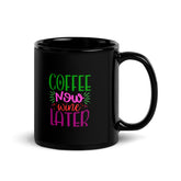 Typography Enthusiast Black Glossy Mug - Beyond T-shirts