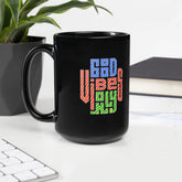 Typography Fusion Black Glossy Mug - Beyond T-shirts
