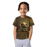 Child wearing CB3-07 crew neck t-shirt in vibrant color.