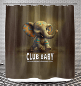 Elegant CB3-07 shower curtain enhancing bathroom decor.