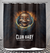 CB3-31 shower curtain showcasing elegant design in a modern bathroom setting.