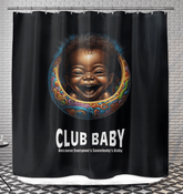 CB3-32 elegant shower curtain in a modern bathroom setting.