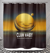 Elegant CB3-61 shower curtain showcasing waterproof design in a modern bathroom setting.