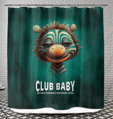 Starry night-inspired shower curtain adding a celestial touch to bathroom decor.