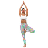 Colorful Desire III Yoga Leggings in vibrant hues.