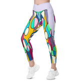 Colorful Passion II leggings with crossover waistband and side pockets.