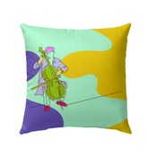 Contrabass Line Art Outdoor Pillow - Beyond T-shirts