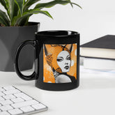 Creative Curiosities Black Glossy Mug - Front View