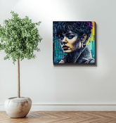 Close-up of Doodle Daze Wrapped Canvas showing intricate details.