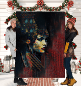 Close-up of the Doodle Dreams Sherpa Blanket's soft texture.