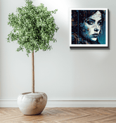 Close-up of Drawing Delight Wrapped Canvas showing intricate details.