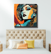 Drawing Design Wrapped Canvas Artwork Close-up.