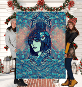 Artistic Drawing Dynamics III design on Sherpa Blanket - cozy and stylish.