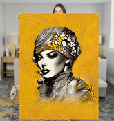 Drawn Depths Sherpa Blanket - Beyond T-shirts