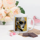 Drawn Dimensions II White Glossy Mug