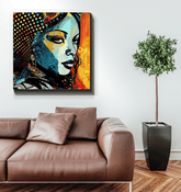 Drawn Distinctions abstract canvas art in vibrant colors