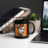 Drawn Dreams Black Glossy Mug - Front View