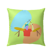 Drummer Outdoor Pillow - Beyond T-shirts