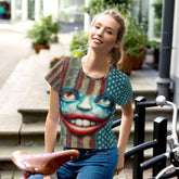 Dynamic Dunes All-Over Print Crop Tee - Beyond T-shirts