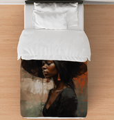 Vibrant Eclectic Harmonies pattern on luxury duvet cover.