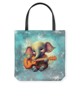 Enchanted Elephant Parade design on Basketweave Tote Bag