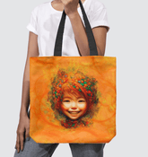 Elegant Enchanted Iris Wonder Basketweave Tote Bag with Floral Design