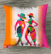Ethereal Balletic Fashion pillow on a cozy living room sofa.