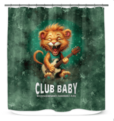 Ethereal feline-themed shower curtain showcasing artistic cat designs.