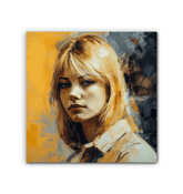 Ethereal Melodies canvas art in a modern living room setting.