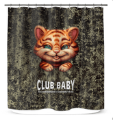Ethereal Tiger Beauties Shower Curtain with mystical forest design.
