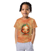 Child wearing Ethereal Youthful Gaze crew neck t-shirt in soft cotton.