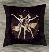 Feminine Magic Of Motion Outdoor Pillow - Beyond T-shirts
