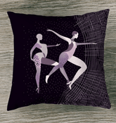 Fierce Feminine Dance Moves themed decorative indoor pillow