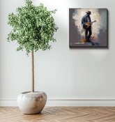 Fingerstyle Fusion art on wrapped canvas showcasing musical creativity