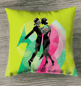Fluid Feminine Dance Style Outdoor Pillow - Beyond T-shirts