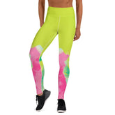 Fluid feminine dance yoga leggings on a model
