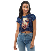 Freedom Forever All-Over Print Crop Tee - Beyond T-shirts
