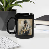 Fretboard Finesse Black Glossy Mug - Beyond T-shirts