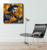 Genius Flows Through Music art piece wrapped canvas visual.