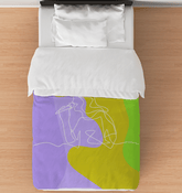 Girl Singing Line Art Comforter - Twin - Beyond T-shirts