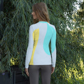 Girl Singing Line Art Women's Rash Guard