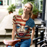 Golden Horizon All-Over Print Crop Tee - Beyond T-shirts