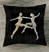 Graceful Feminine Dance Posture Outdoor Pillow - Beyond T-shirts